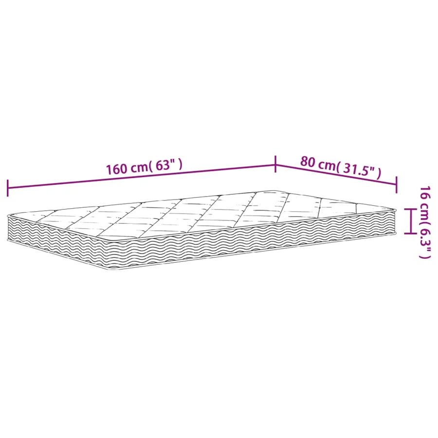 Matelas en mousse pour Enfant Moyennement doux 80 x 160 cm - 9