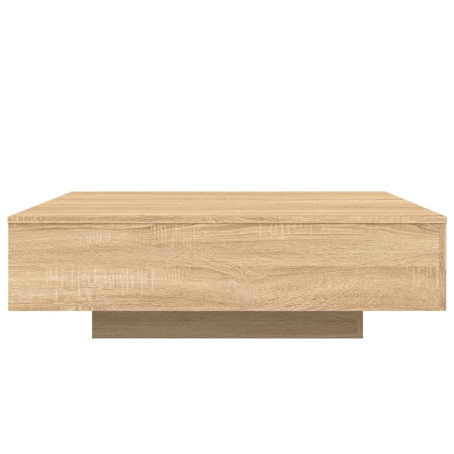 Table basse avec lumières LED chêne sonoma 100x100x31 cm - 7