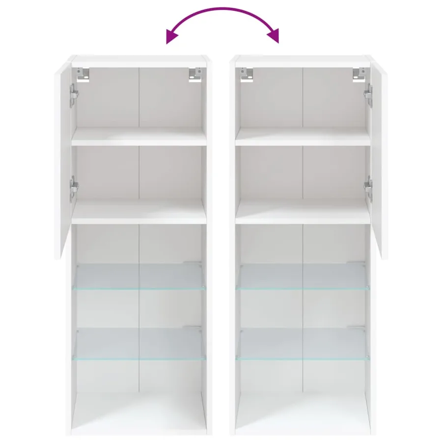 Meuble TV avec lumières LED blanc 40,5x30x102 cm - 12