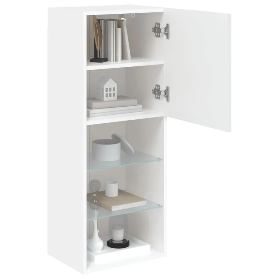 Meuble TV avec lumières LED blanc 40,5x30x102 cm - 6