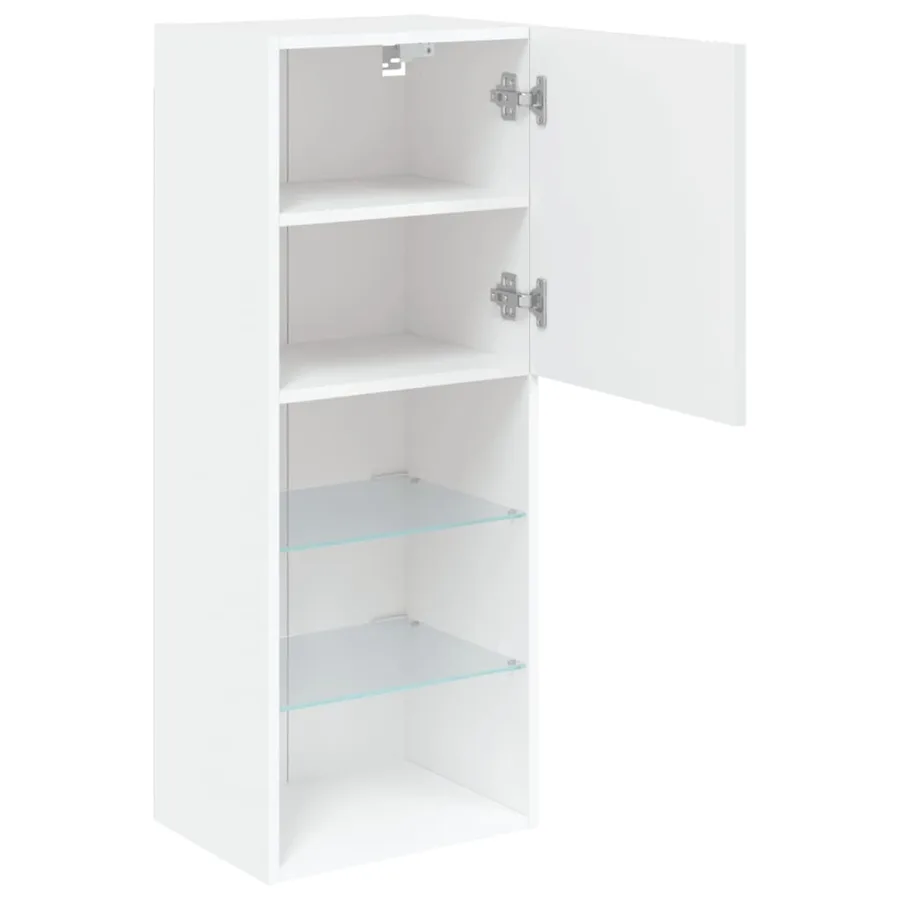 Meuble TV avec lumières LED blanc 40,5x30x102 cm - 8