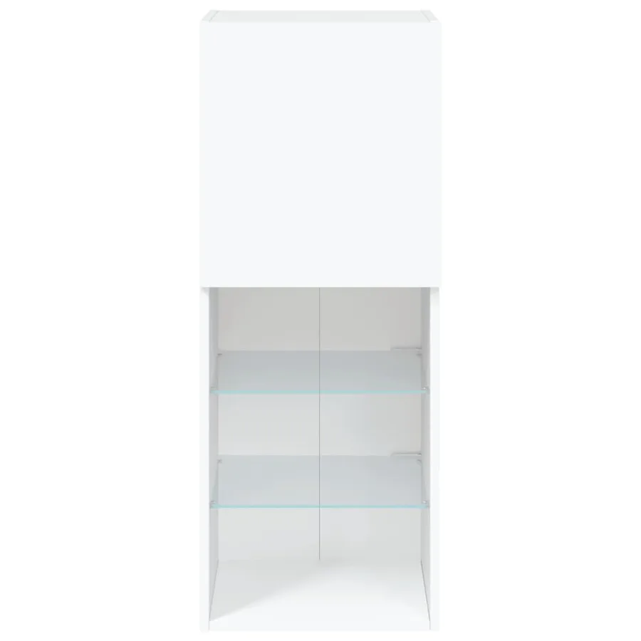 Meuble TV avec lumières LED blanc 40,5x30x102 cm - 9