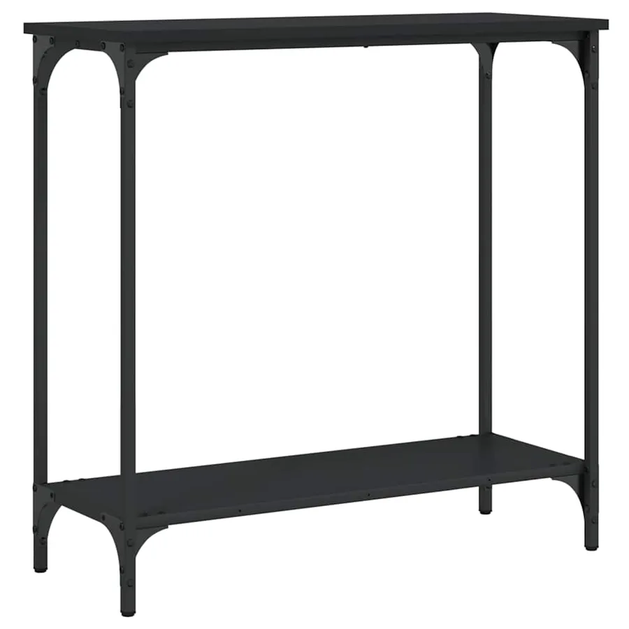 Table console noir 75x30,5x75 cm bois d'ingénierie - 2