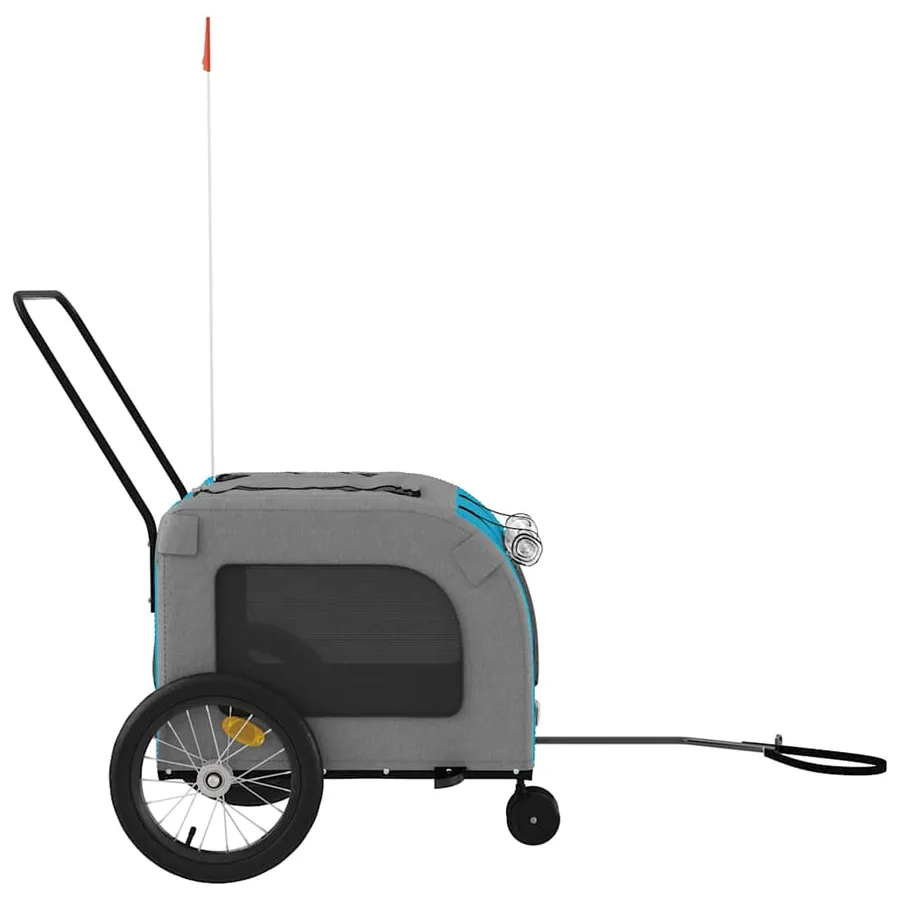 Remorque de vélo pour animaux de compagnie bleu et gris - 6