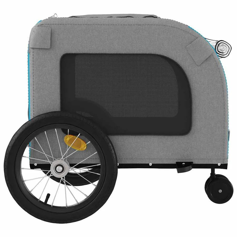 Remorque de vélo pour animaux de compagnie bleu et gris - 7
