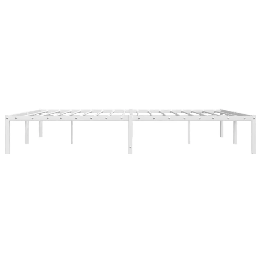 Cadre de lit métal sans matelas blanc 180x200 cm - 6