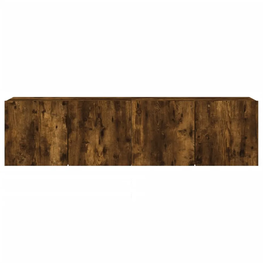 Meubles TV muraux 2 pcs chêne fumé 80x30x41 cm - 7