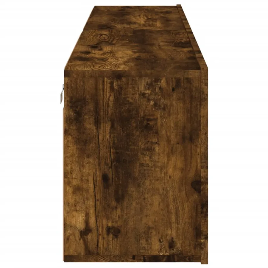 Meubles TV muraux 2 pcs chêne fumé 80x30x41 cm - 8