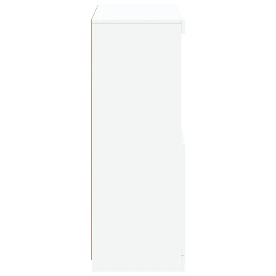 Buffet avec lumières LED blanc 60,5x37x100 cm - 8