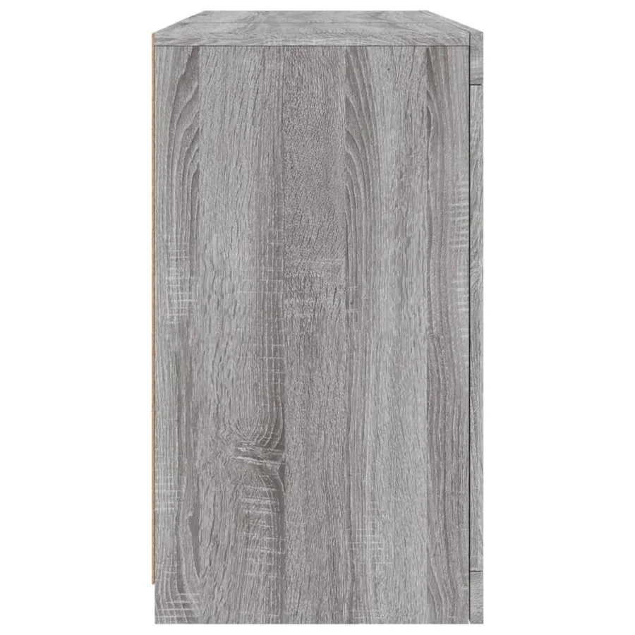 Buffet avec lumières LED sonoma gris 123x37x67 cm - 7