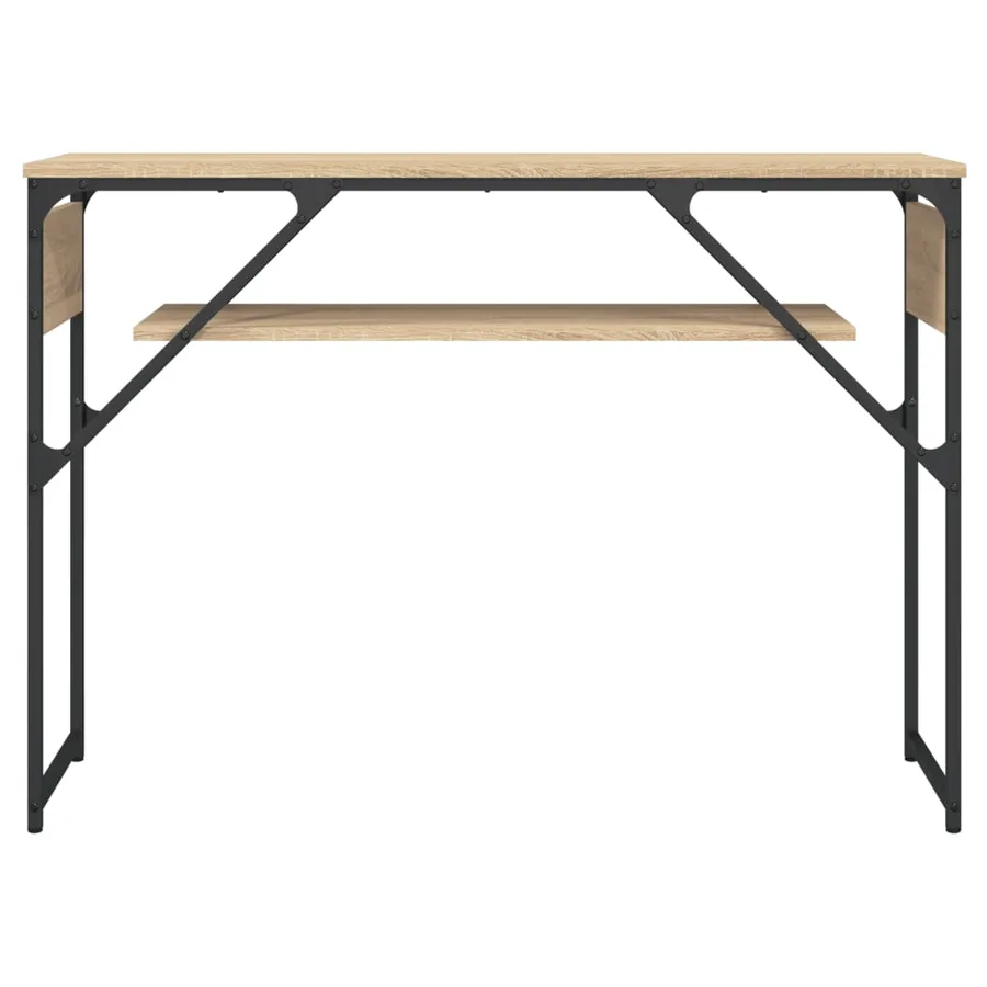 Table console avec étagère chêne sonoma 105x30x75 cm - 4