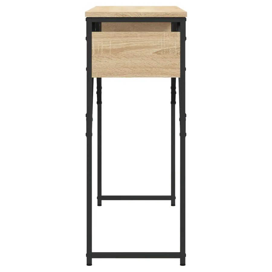 Table console avec étagère chêne sonoma 105x30x75 cm - 5