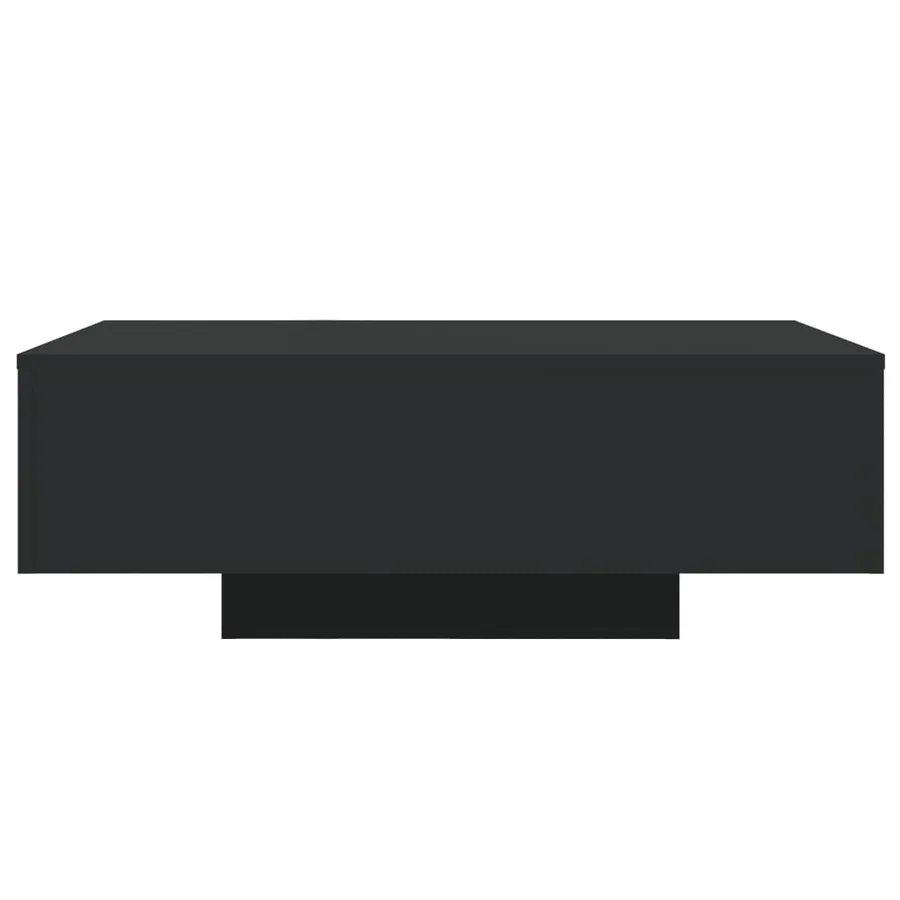 Table basse avec lumières LED noir 85x55x31 cm - 7