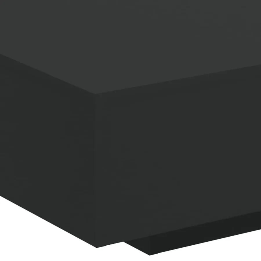 Table basse avec lumières LED noir 85x55x31 cm - 9