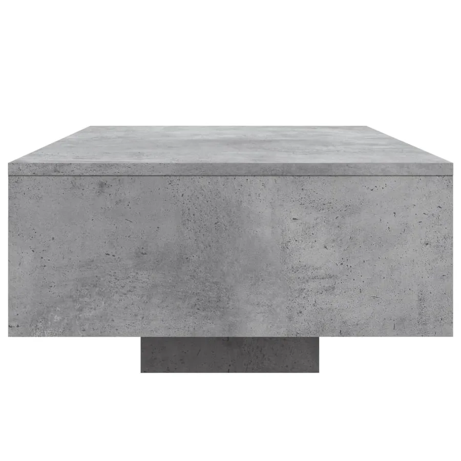 Table basse avec lumières LED gris béton 85x55x31 cm - 6