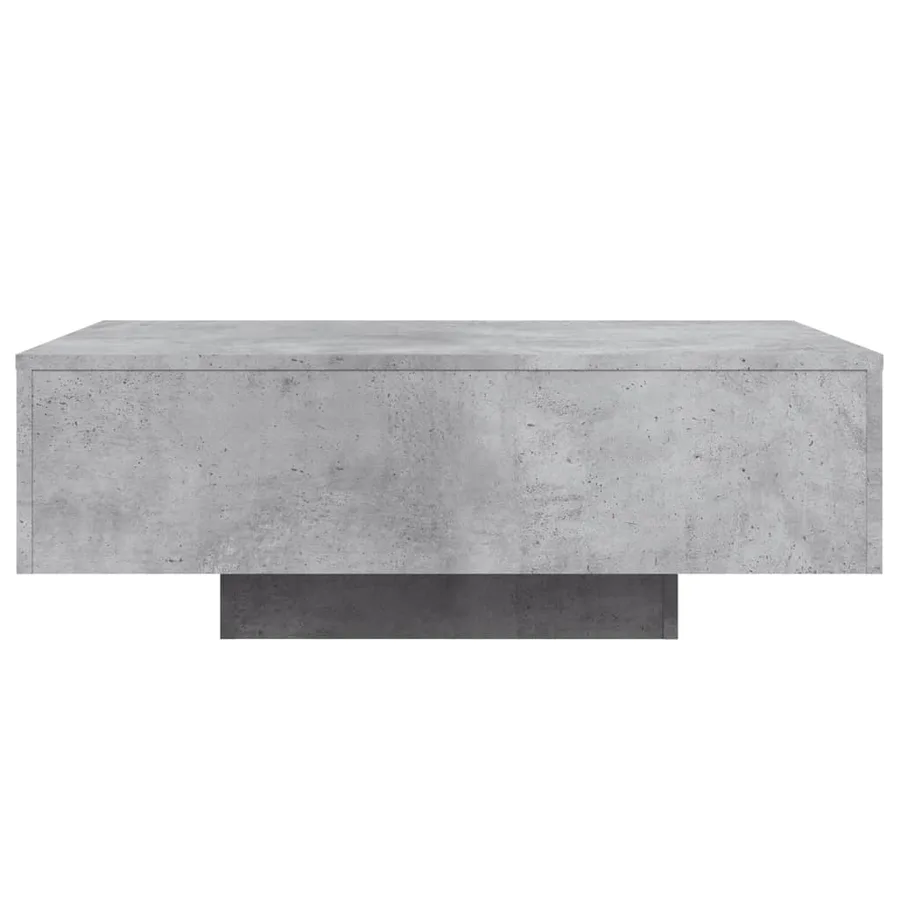 Table basse avec lumières LED gris béton 85x55x31 cm - 7