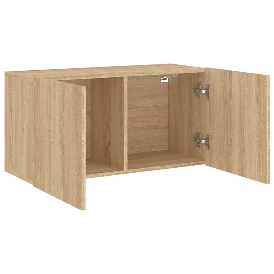 Meuble TV mural chêne sonoma 80x30x41 cm - 5