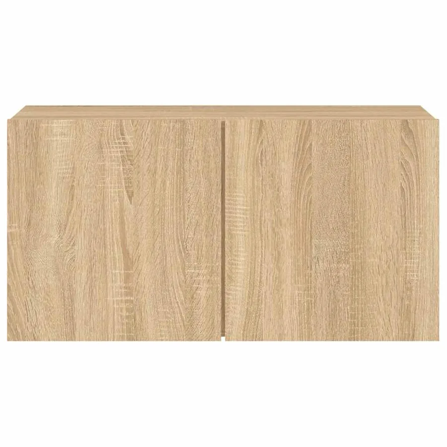 Meuble TV mural chêne sonoma 80x30x41 cm - 6