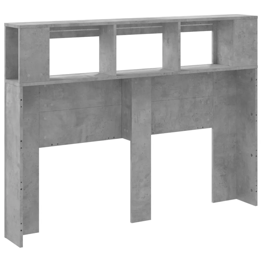 Tête de lit à LED gris béton 140x18,5x103,5cm bois d'ingénierie - 6