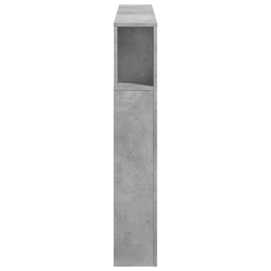 Tête de lit à LED gris béton 140x18,5x103,5cm bois d'ingénierie - 7