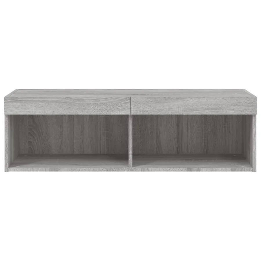 Meuble TV avec lumières LED sonoma gris 100x30x30 cm - 10