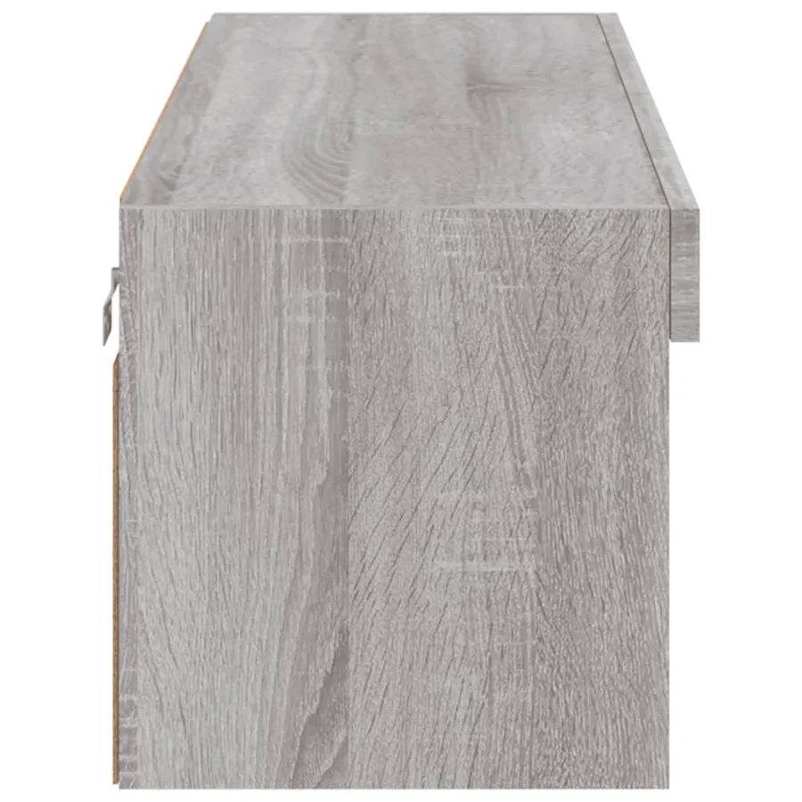 Meuble TV avec lumières LED sonoma gris 100x30x30 cm - 11