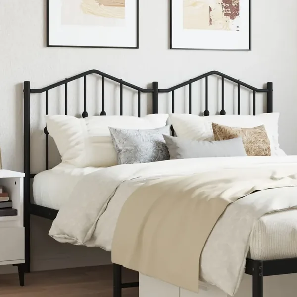 Tête de lit de remplacement métal noir 140 cm