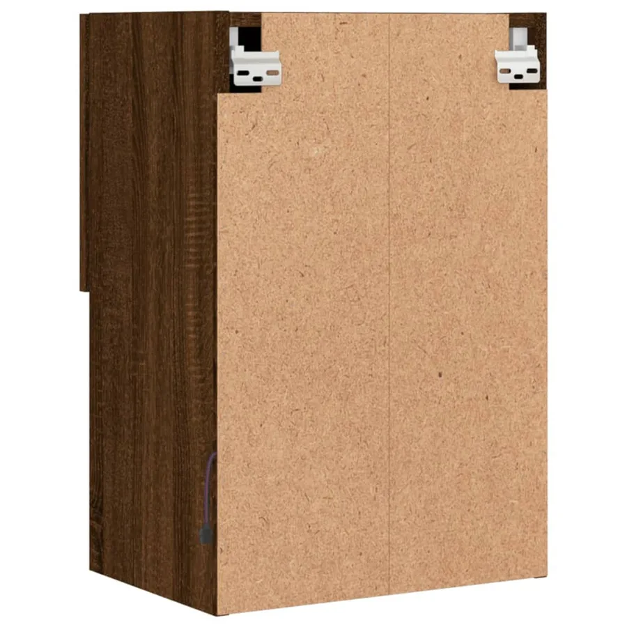 Meuble TV avec lumières LED chêne marron 40,5x30x60 cm - 11