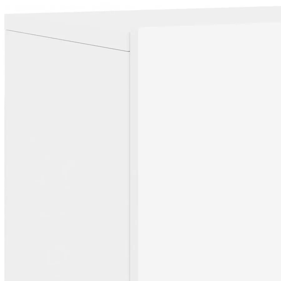 Unités murales TV 5 pcs blanc bois d'ingénierie - 10