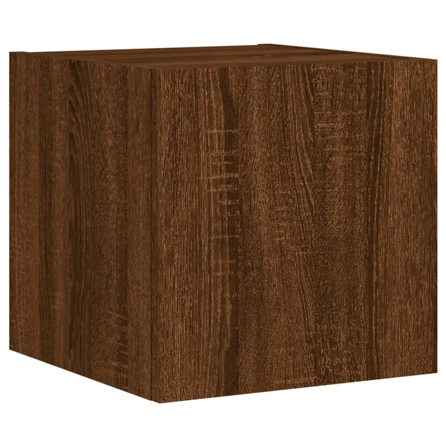 Unités murales TV avec LED 4 pcs chêne marron bois d'ingénierie - 10
