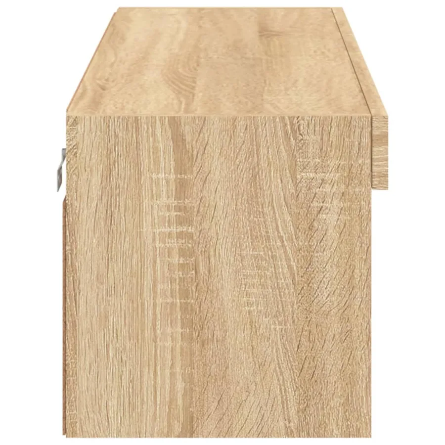Meuble TV avec lumières LED chêne sonoma 100x30x30 cm - 11