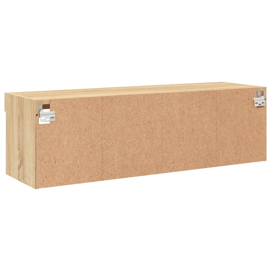Meuble TV avec lumières LED chêne sonoma 100x30x30 cm - 12