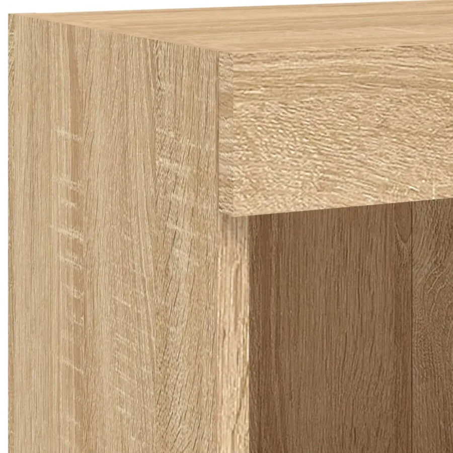 Meuble TV avec lumières LED chêne sonoma 100x30x30 cm - 13