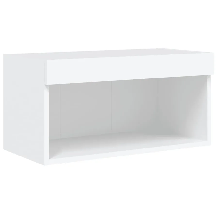 Ensemble de meubles TV muraux 6 pcs avec lumières LED blanc - 10