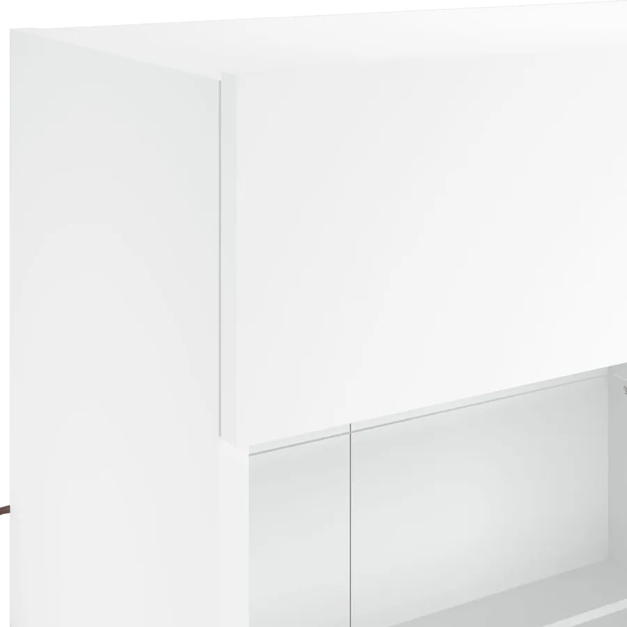 Ensemble de meubles TV muraux 6 pcs avec lumières LED blanc - 12