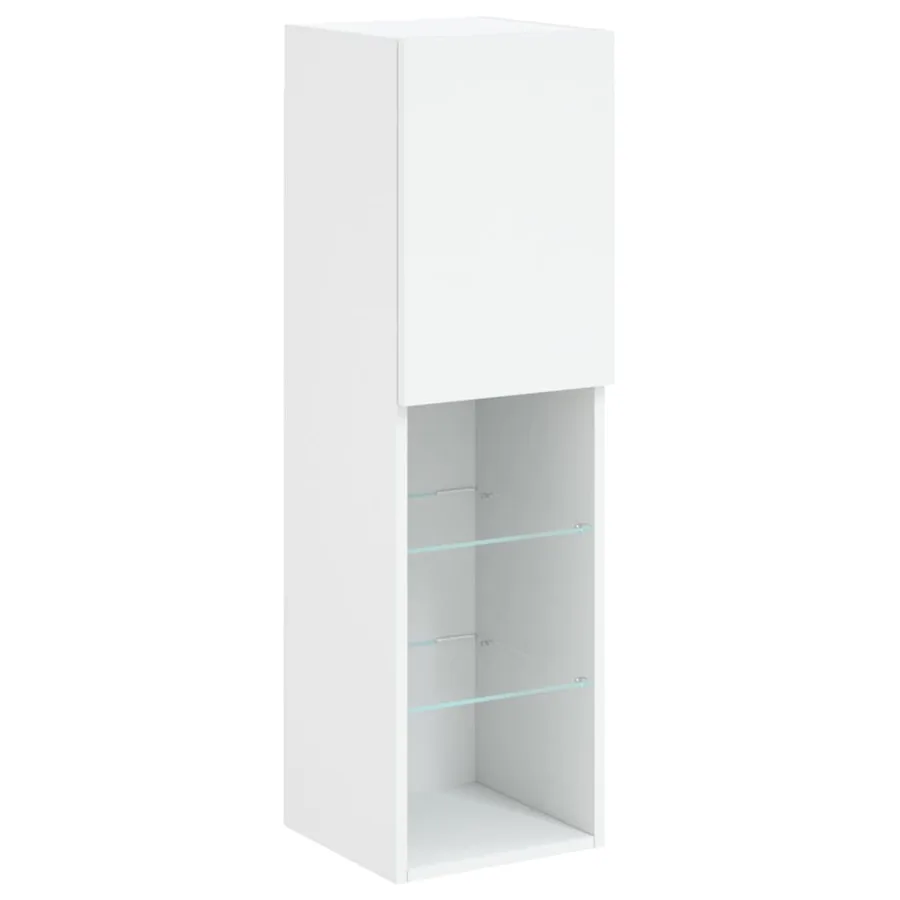 Ensemble de meubles TV muraux 6 pcs avec lumières LED blanc - 9