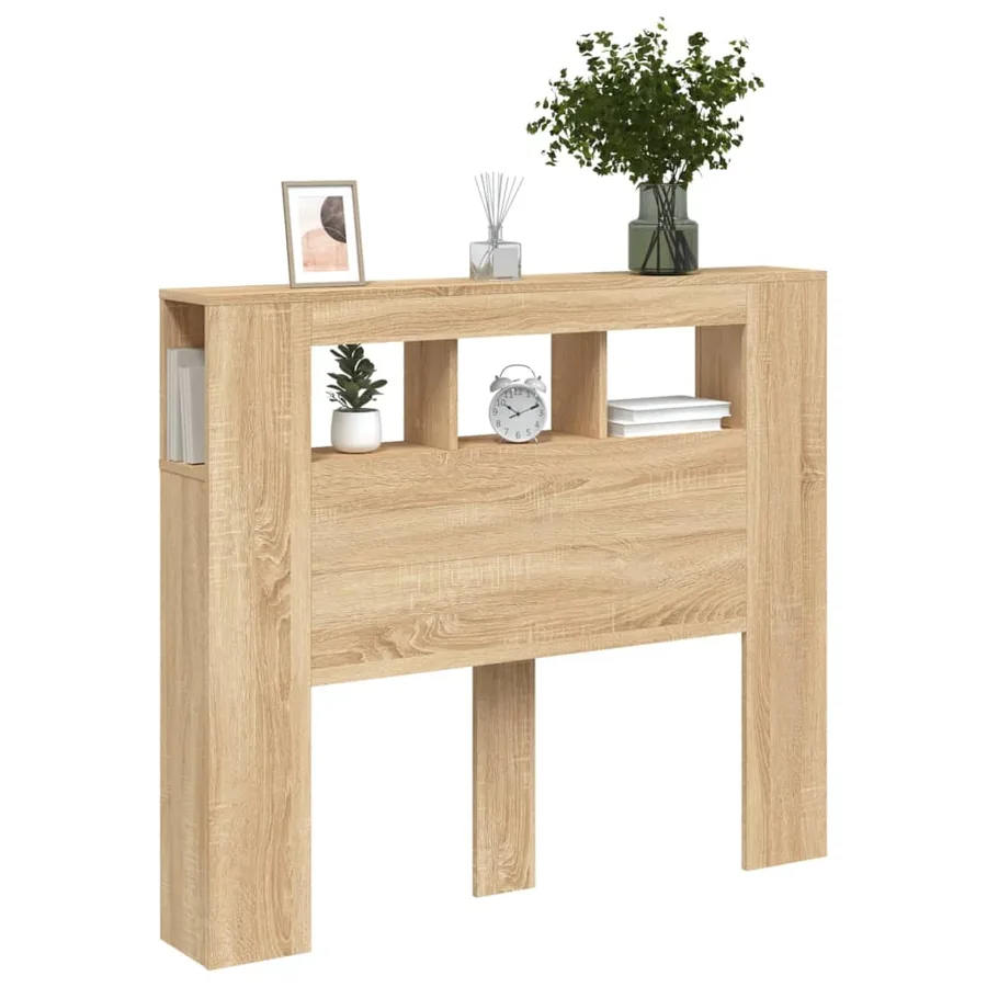 Tête de lit à LED chêne sonoma 120x18,5x103,5cm bois ingénierie - 12