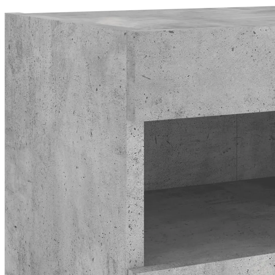 Ensemble de meubles TV muraux 7pcs et lumières LED gris béton - 12