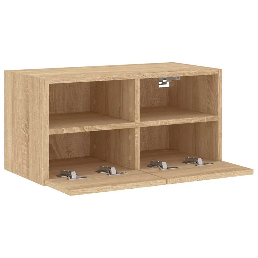 Meuble TV mural chêne sonoma 60x30x30 cm bois d'ingénierie - 7
