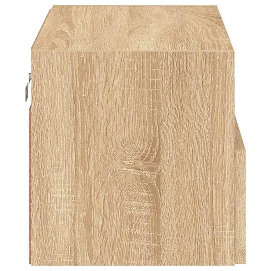 Meuble TV mural chêne sonoma 60x30x30 cm bois d'ingénierie - 9