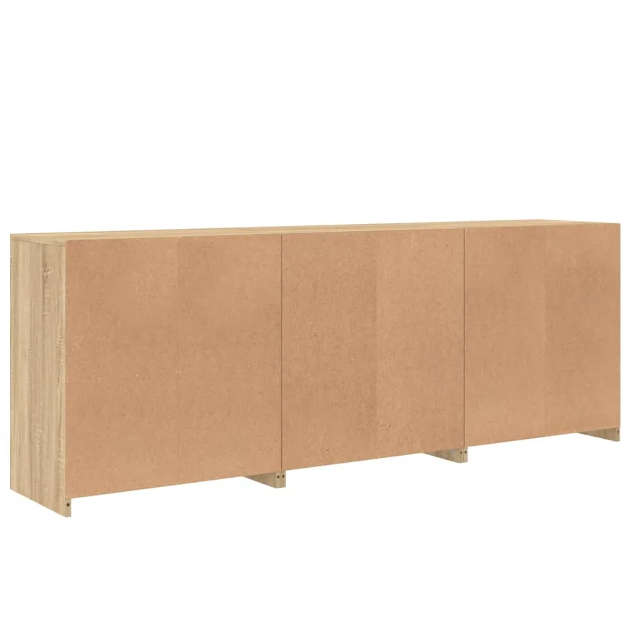 Buffet avec lumières LED chêne sonoma 181,5x37x67 cm - 8
