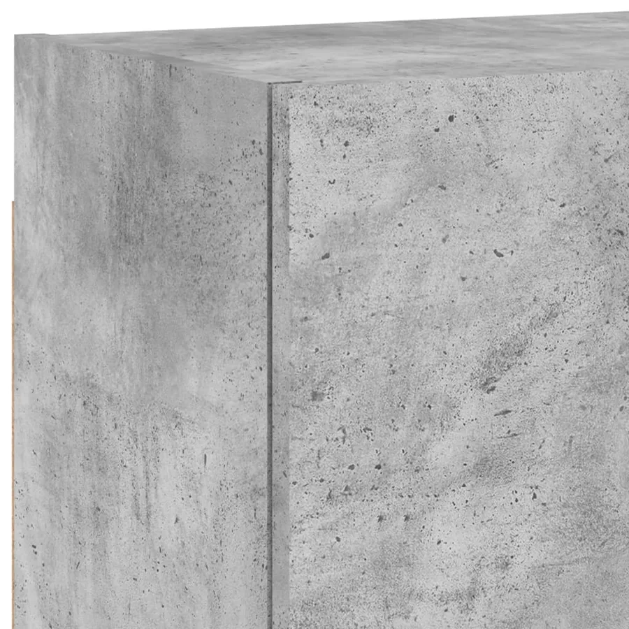 Meuble TV mural gris béton 40,5x30x40 cm bois d'ingénierie - 12