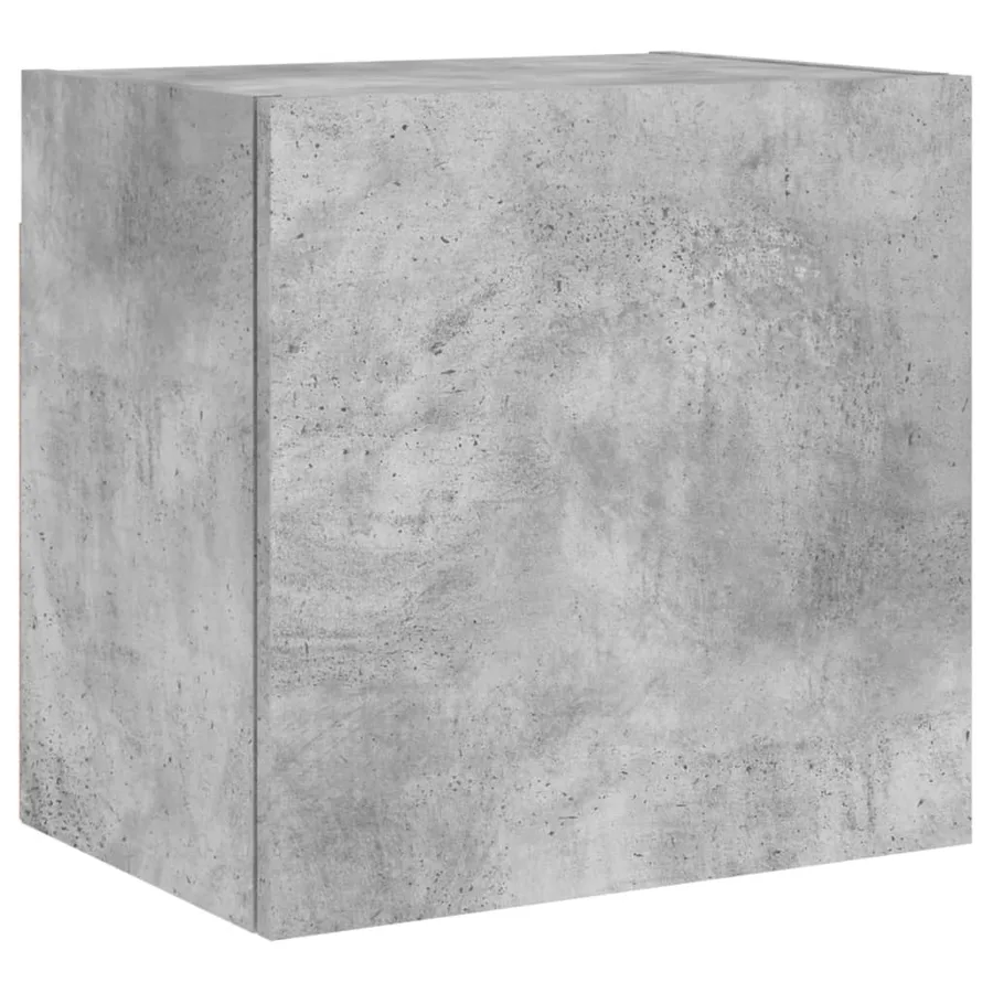 Meuble TV mural gris béton 40,5x30x40 cm bois d'ingénierie - 2