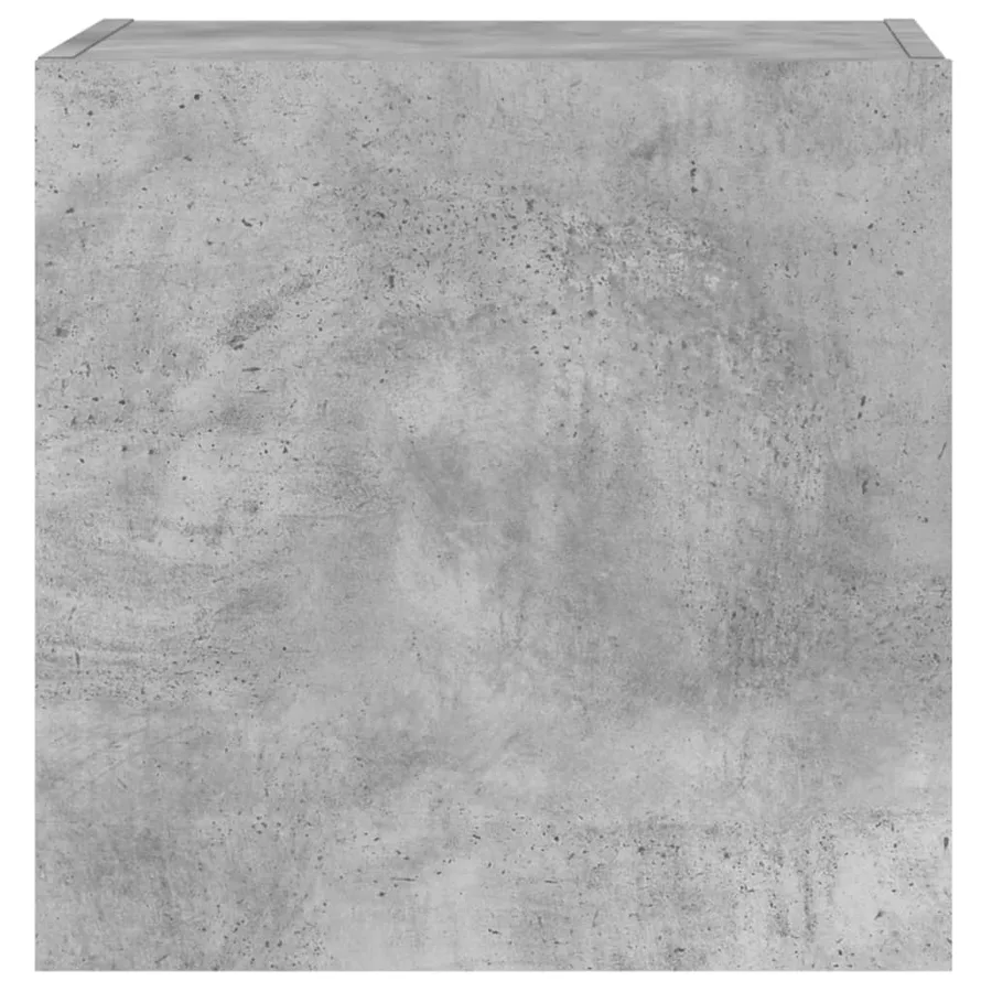 Meuble TV mural gris béton 40,5x30x40 cm bois d'ingénierie - 8