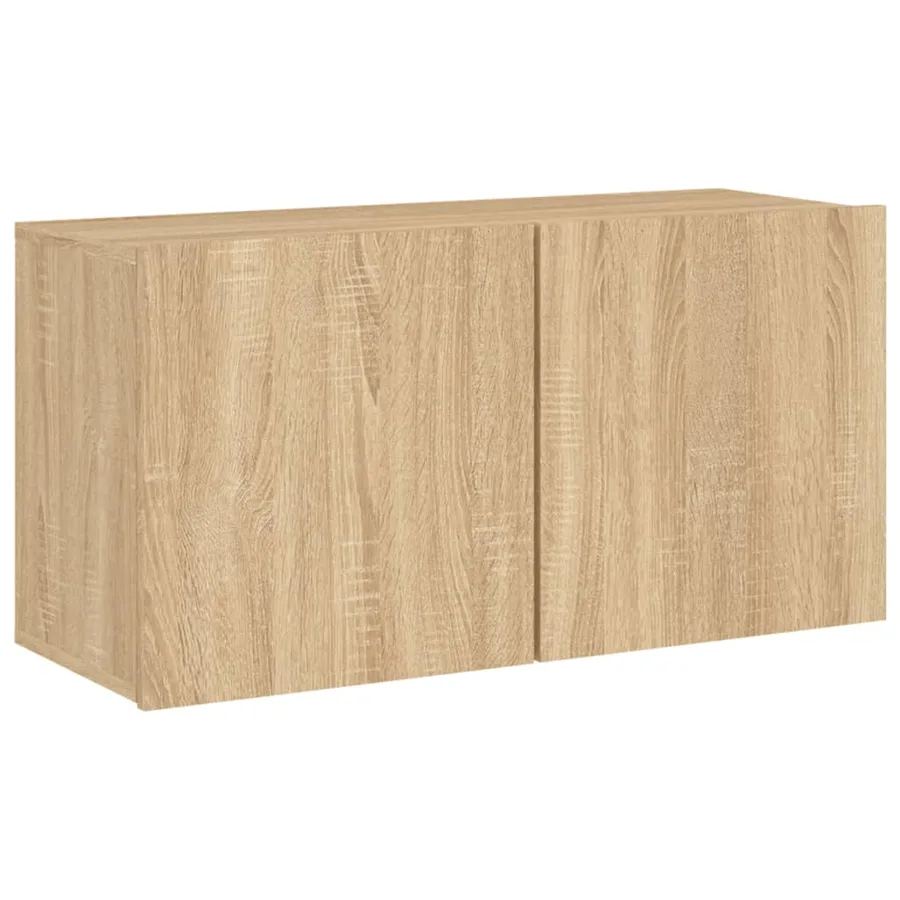 Unités murales TV 4 pcs chêne sonoma bois d'ingénierie - 6