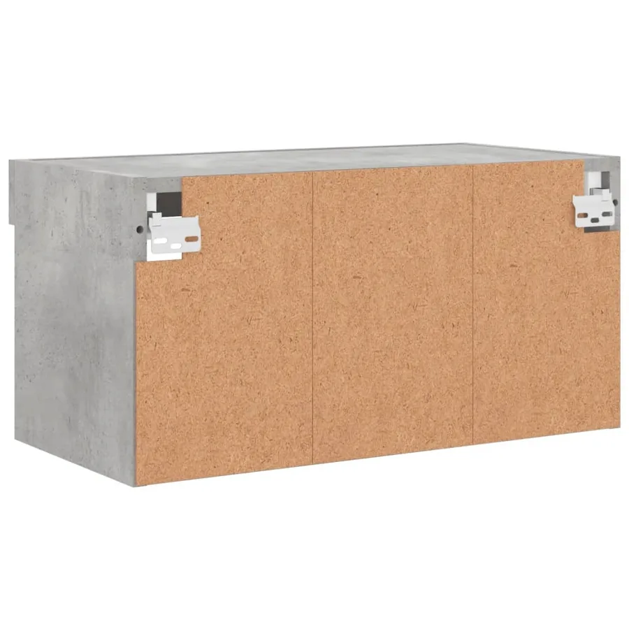 Meuble TV avec lumières LED gris béton 60x30x30 cm - 10