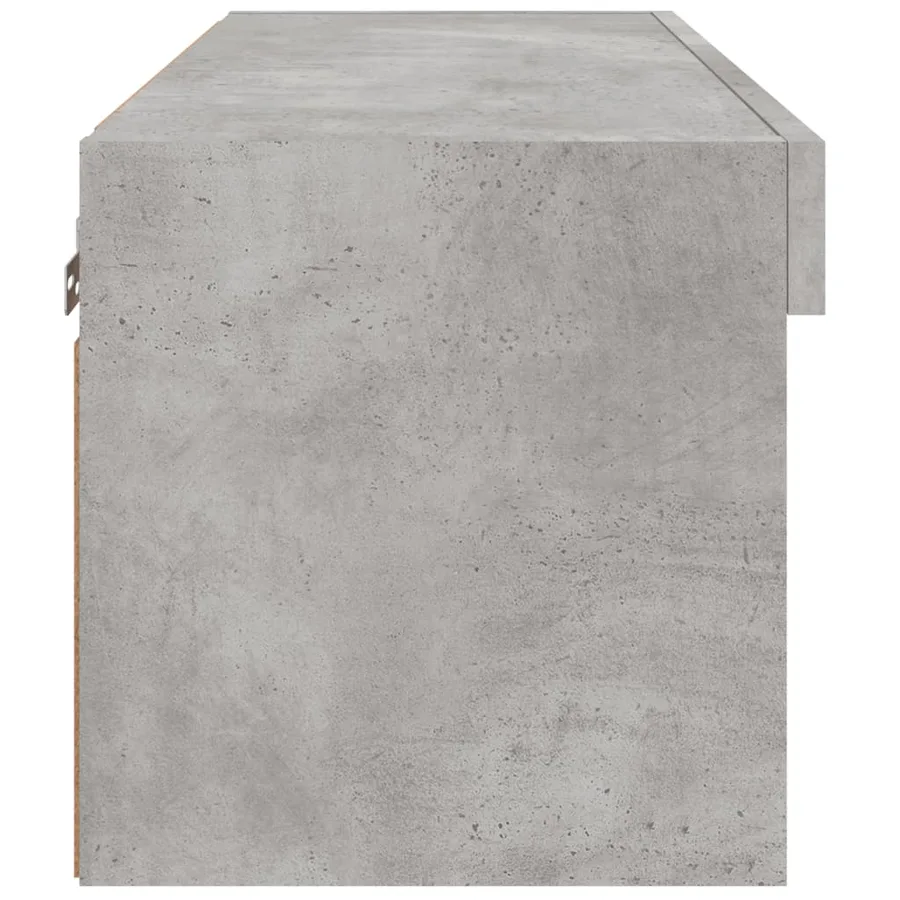 Meuble TV avec lumières LED gris béton 60x30x30 cm - 9