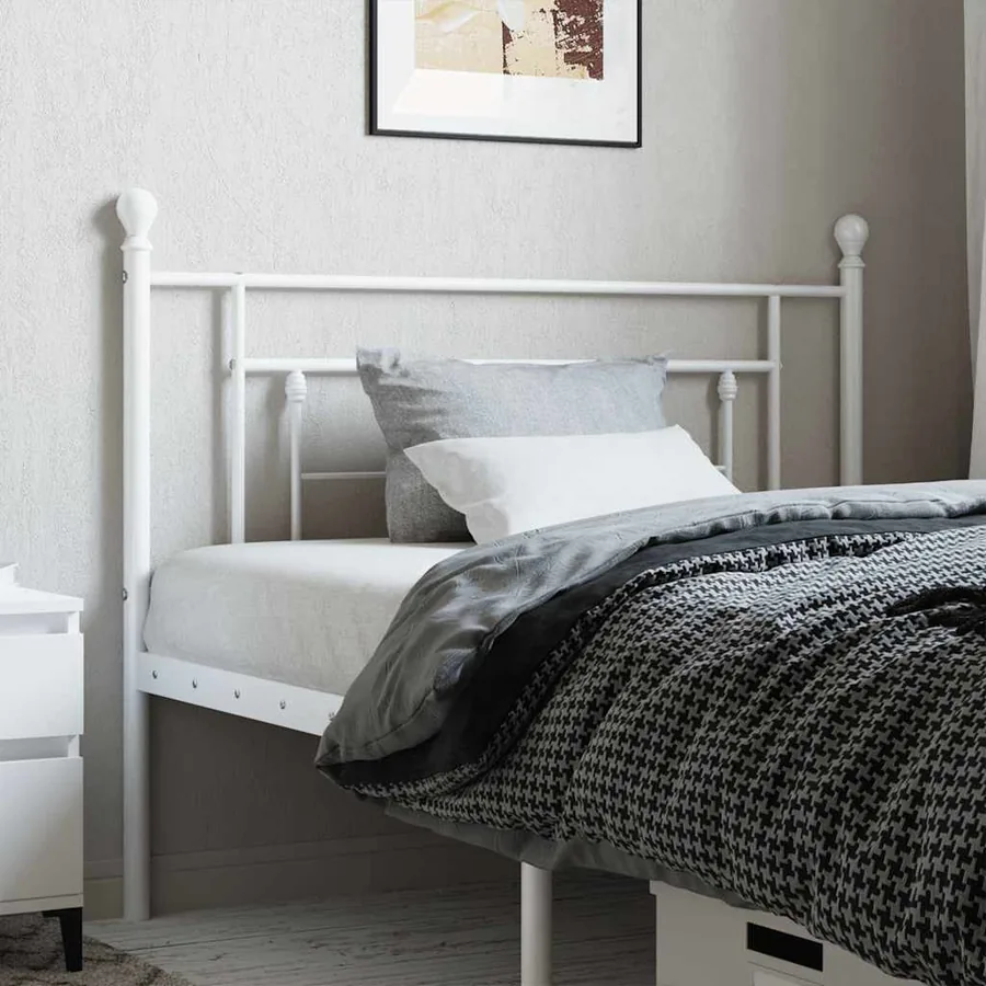 Tête de lit de remplacement métal blanc 100 cm