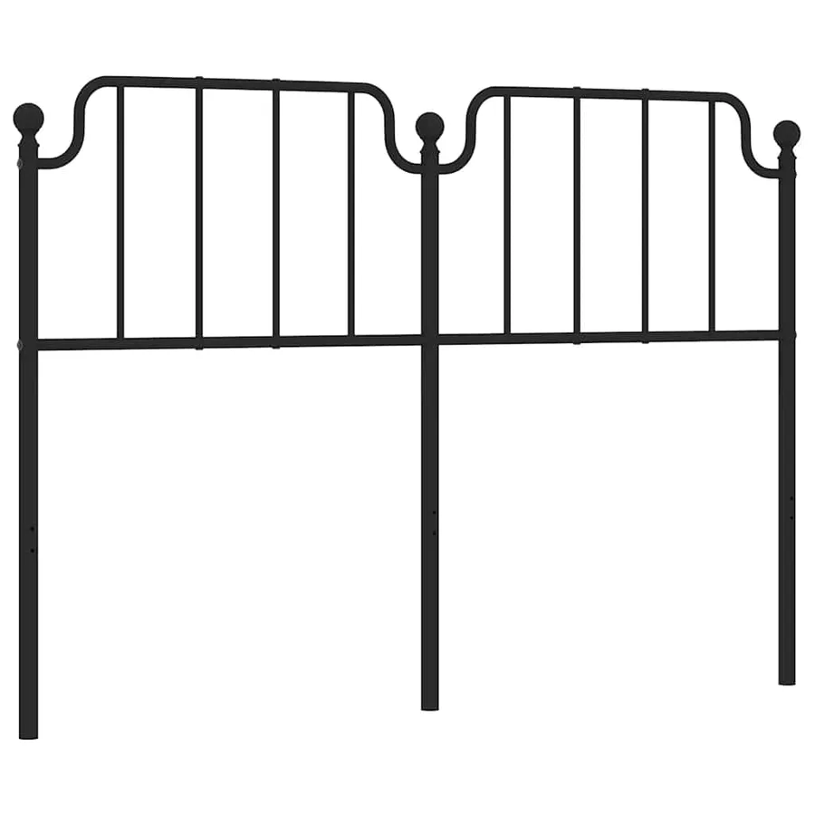 Tête de lit de remplacement métal noir 135 cm - 2