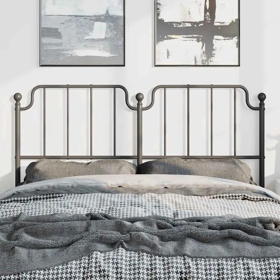 Tête de lit de remplacement métal noir 135 cm - 3